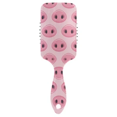 Image of Linomo Hair Brush Cute Pig Nose Air Cushion Massage Comb for Women Kids, Nylon Wet Dry Curly