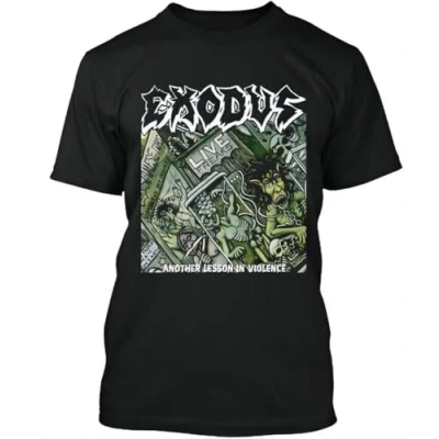 Image of Exodus Tee Another Lesson in Violence American Thrash Metal Band T ShirtBlack L