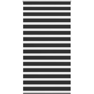 Image of vidaXL Zebra Blind 120 x 230 cm Black