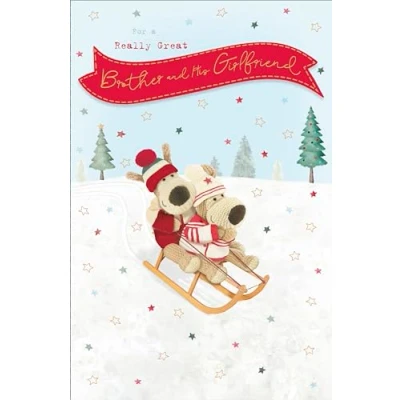 Image of Boofle for A Great Brother &amp; Girlfriend Christmas Greeting Card Cute Xmas Cards 742354