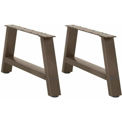 Image of vidaXL Coffee Table Legs A Shaped 2 pcs 70x(30 31) cm Steel