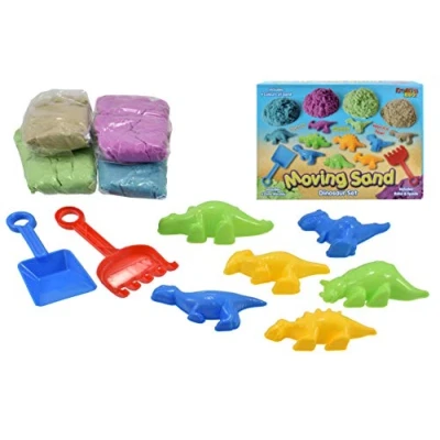 Image of Kreative Kids 600g Moving Sand Art Set with Dinosaur Moulds and Accessories Kit