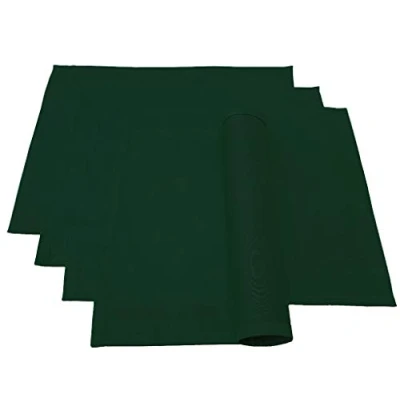 Image of Place Mats/Table Mats/Placemats/Approx. 46 x 36 cm/Made of Cotton(Dark Green)