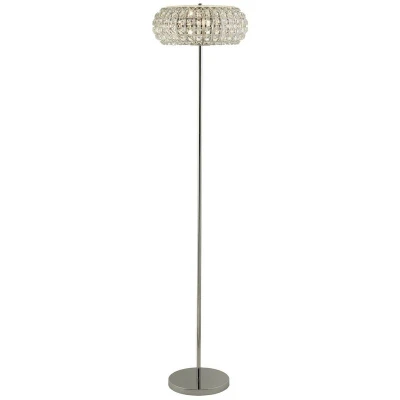 Image of Marilyn 3 Light Chrome Floor Lamp with Crystal Glass, Sand Diffuser