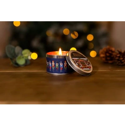 Image of Marco Paul Christmas Toyshop Scented Candles Cinnamon Scent Festive Fragrance Home Decor Gift Xmas Decoration Light Display Centrepiece Long Burning