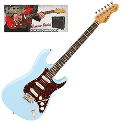 Image of VINTAGE V60 COASTER ELECTRIC GUITAR PACK LAGUNA BLUE