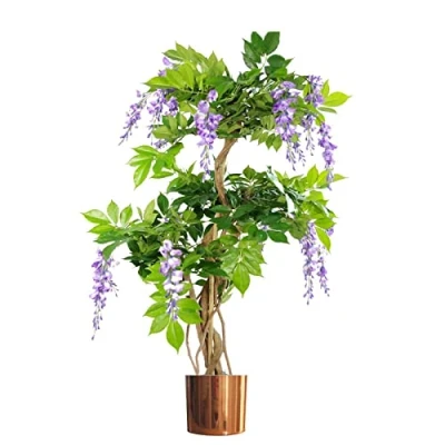 Image of Leaf Design UK Realistic Artificial Tree, Wisteria Copper, 110cm