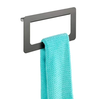Image of WENKO Uno Montella Hand Towel Rail for Screwing in Rustproof Aluminium 27 x 16 8 cm Anthracite