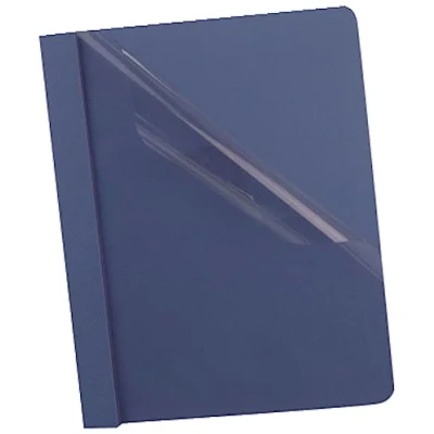 Image of Oxford Clear Front Report Covers, Dark Blue, Letter Size, 25 per Box (55838EE)