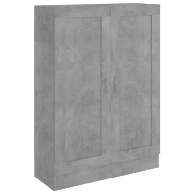 Image of vidaXL Book Cabinet Concrete Grey Engineered Wood Bookshelf Rack Sideboard