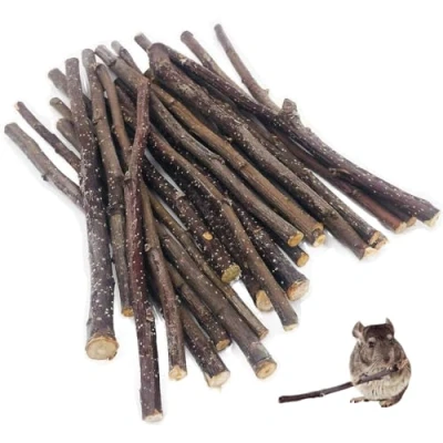 Image of William Craft 250g Apple Sticks Pet Chew Toys Treats for Chinchilla Guinea Pigs Rabbits Squirrel Hamster Bunny 8.8 Ounce