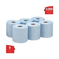 Image of Wypall L10 Wiper Roll Control Centrefeed Blue (Pack of 6) 7407
