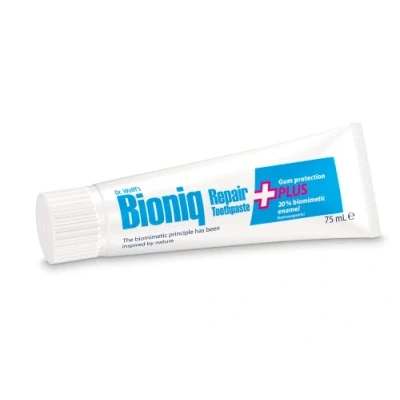 Image of Dr. Wolff&#039;s Bioniq Repair Plus Toothpaste 75ml Sensitive with Added Gum Protection Fluoride Free for Daily Use Enamel Travel &amp; Home