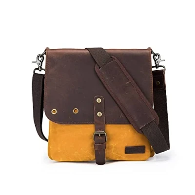 Image of Della Q Saddlebag, Canvas, Mustard, One Size