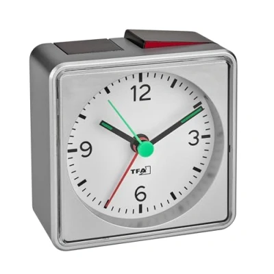 Image of TFA Analogue Alarm Clock 60.1013 Push Sweep Movement Without Noise (Multi colour)