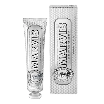Image of Marvis Smokers Whitening Toothpaste, Mint, 85ml, Promotes the Natural of Teeth, Plaque Removal Long Lasting Freshness