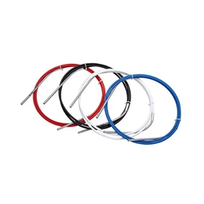 Image of SRAM SlickWire Road and MTB Gear Cable Kit, White, 4 mm (1.2 Coated Nylon Braided Housing Ferrules End Caps Frame Protectors) (Special Order)