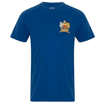 Image of fan originals United Manchester Crest 1968 European Colours T Shirt Blue 3XL