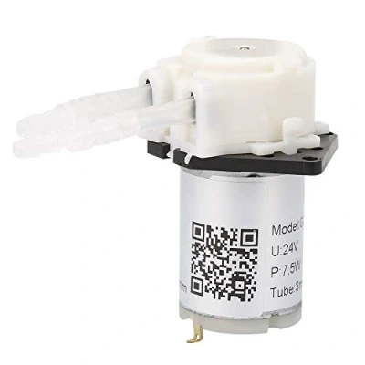 Image of Keenso Peristaltic Pump 24V 3*5 Automatic Micro Dosing DIY Tube Head For Aquarium Lab Chemical Analysis(White)