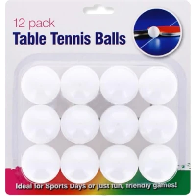Image of Navoys 12pc Table Tennis Training Balls 40mm White Practice Ping Pong Balls, Durable, Beer Pong, Beginner Games, for Indoor &amp; Outdoor