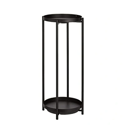 Image of Amazon Basics Round Plant Stand made from Coated Steel for Indoor and Outdoor use, Black