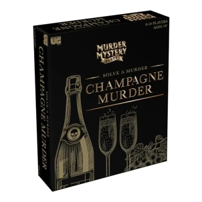 Image of University Games 33217 The Champagne Murder Mystery Party Lord Michael Game, Black, One Size