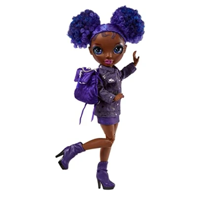 Image of Rainbow High Junior KRYSTAL BAILEY 9&quot;/23cm Fashion Doll with Outfit &amp; Accessories Includes Fabric Backpack Open Close Feature Gift Collectable for Kids Ages 6+