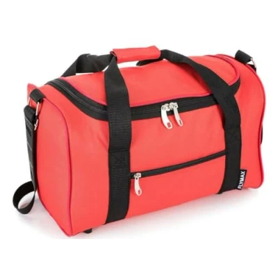 Image of 40x20x25 Ryanair Cabin Bag Lightweight Underseat Onboard Carry On Hand Luggage Flight Holdall Duffle Foldable 0.5kg 20L Red