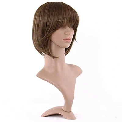 Image of Natural Designer Short Length Synthetic Straight Wigs Light Brown Brown1