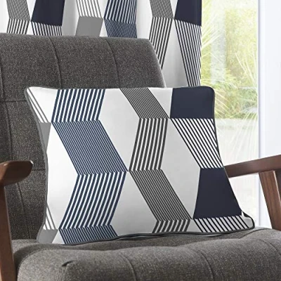 Image of Fusion Magna 100% Cotton Filled Cushion 43 x 43cm in Navy