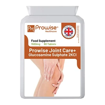Image of Glucosamine Sulphate 2KCL I 1500mg 60 Tablets (2 Month Supply) High Strength for Joint Health Gluten &amp; Dairy Free Made in The UK by Prowise Healthcare