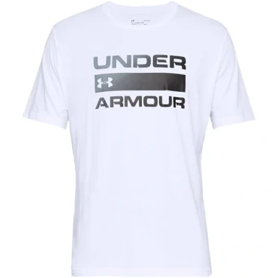 Image of Under Armour TEAM Issue Wordmark Sports Tshirt, Men&#039;s, Size: XS, White