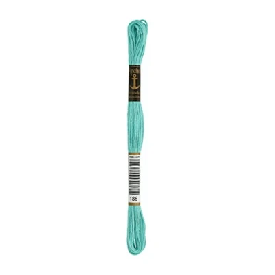 Image of Anchor 4635000 100% Cotton Embroidery Thread, Cotton, 00186 Seegrün, seegrün