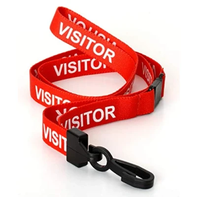 Image of CKB LTD Visitor LANYARDS Breakaway Safety Lanyard Neck Strap Swivel Plastic Clip for ID Card Holder Pull Quick Release Design (Pack of 10, Red)