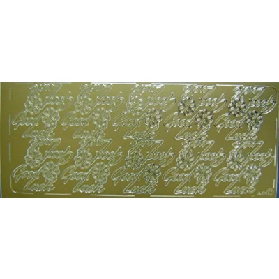 Image of Peel Off Sticker 069 &quot;Good Luck&quot; in Gold