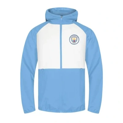 Image of MANCHESTER CITY FC Official Gift Boys Shower Jacket Windbreaker White 8 9 Years