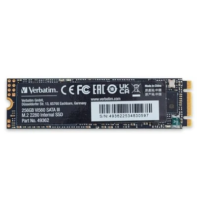 Image of Verbatim Vi560 S3 M.2 SSD internal 256GB Solid State drive SATA III interface with 3D NAND technology high performance up to 560MB/s blue