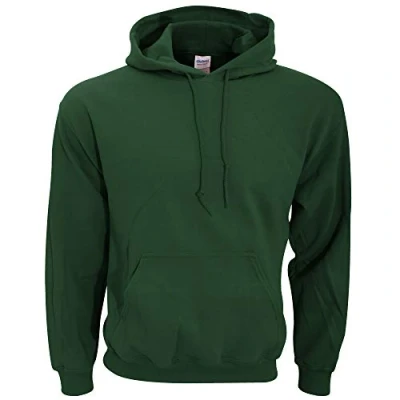 Image of Gildan heavy fabric hoodie. Green Medium
