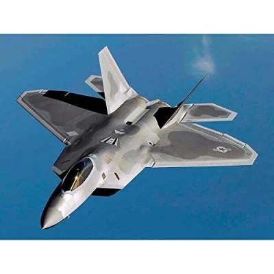Image of Wee Blue Coo Military Air Plane Fighter Jet F22 Raptor Usaf Art Print Poster Wall Decor 12X16 Inch