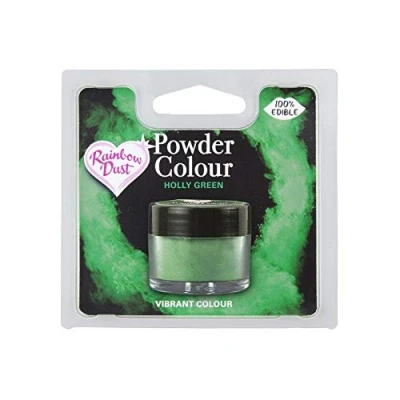 Image of Rainbow Dust Edible Matt Powder Colour 4g Holly Green
