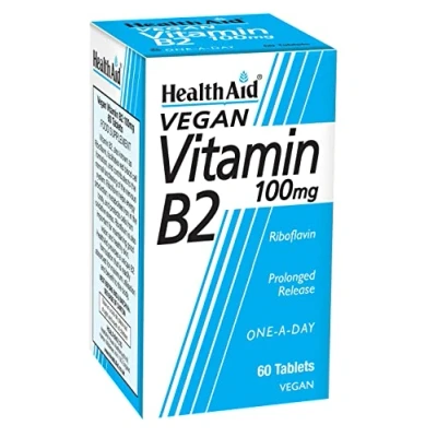 Image of HealthAid Vitamin B2 (Riboflavin) 100mg Prolong Release 60 Tablets