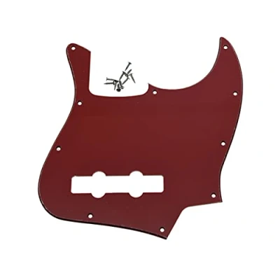 Image of Dopro Jazz Bass J Pickguard for USA/Mexican 4 String FD Red 3 Ply