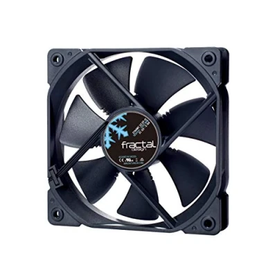 Image of Fractal Design Dynamic X2 GP 12 Computer Fan Silent High Airflow 120x120x25 mm 1200RPM FDB Bearings Trip Wire Aerodynamically shaped struts 12v Black Edition (Single)