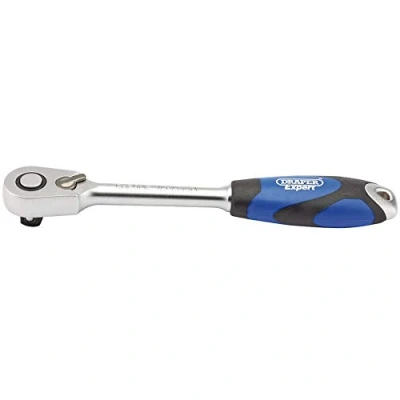 Image of Draper 60 Tooth Micro Head Reversible Soft Grip Ratchet, 1/2&quot; Sq. Dr.