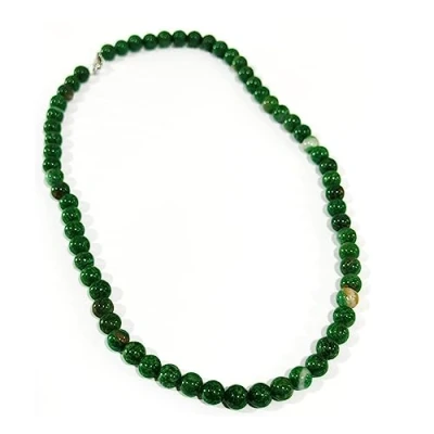 Image of Crystal Stone 8mm Necklace Bracelet Real Healing Stones Chakra Natural (African Green Jade Necklace)