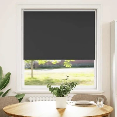 Image of vidaXL Blackout Roller Blind, 100 x 150 cm, Fabric Width 96 Day and Night Curtain, Kitchen Blind