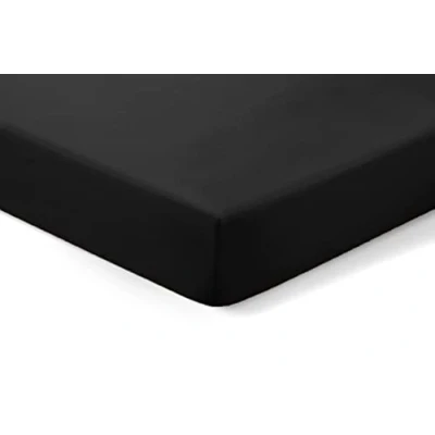 Image of Amigozone Extra Deep 16&quot;(40cm) Non Iron Percale Pollycotton Fitted Sheets (Super King, Black)