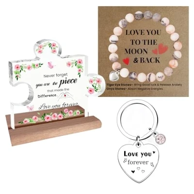 Image of WOSHIDEFA Leaving Gifts for Colleagues Women Thank You Colleagues, Unique Gifts, Retirement Women, Puzzle Piece Decor,Colleague