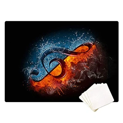 Image of ZXHH Drum Rug Mat Soundproof Rugs Non Slip Blanket For Electronic Jazz Kit Bass Snare And Other Musical Instrument Rectangle Carpet (Thicken)