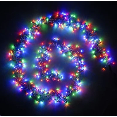 Image of 10m Multi Coloured Cluster 480 LED Connectable Outdoor Waterproof Battery 8 Function with Timer String Lights Xmas Garden Christmas Party Fairy